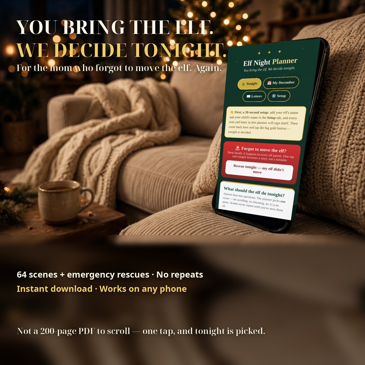 Christmas Elf Night Planner, 25 Nights of Elf Ideas Decided for You, Emergency Elf Rescue, Letters, Notes, Instant Download