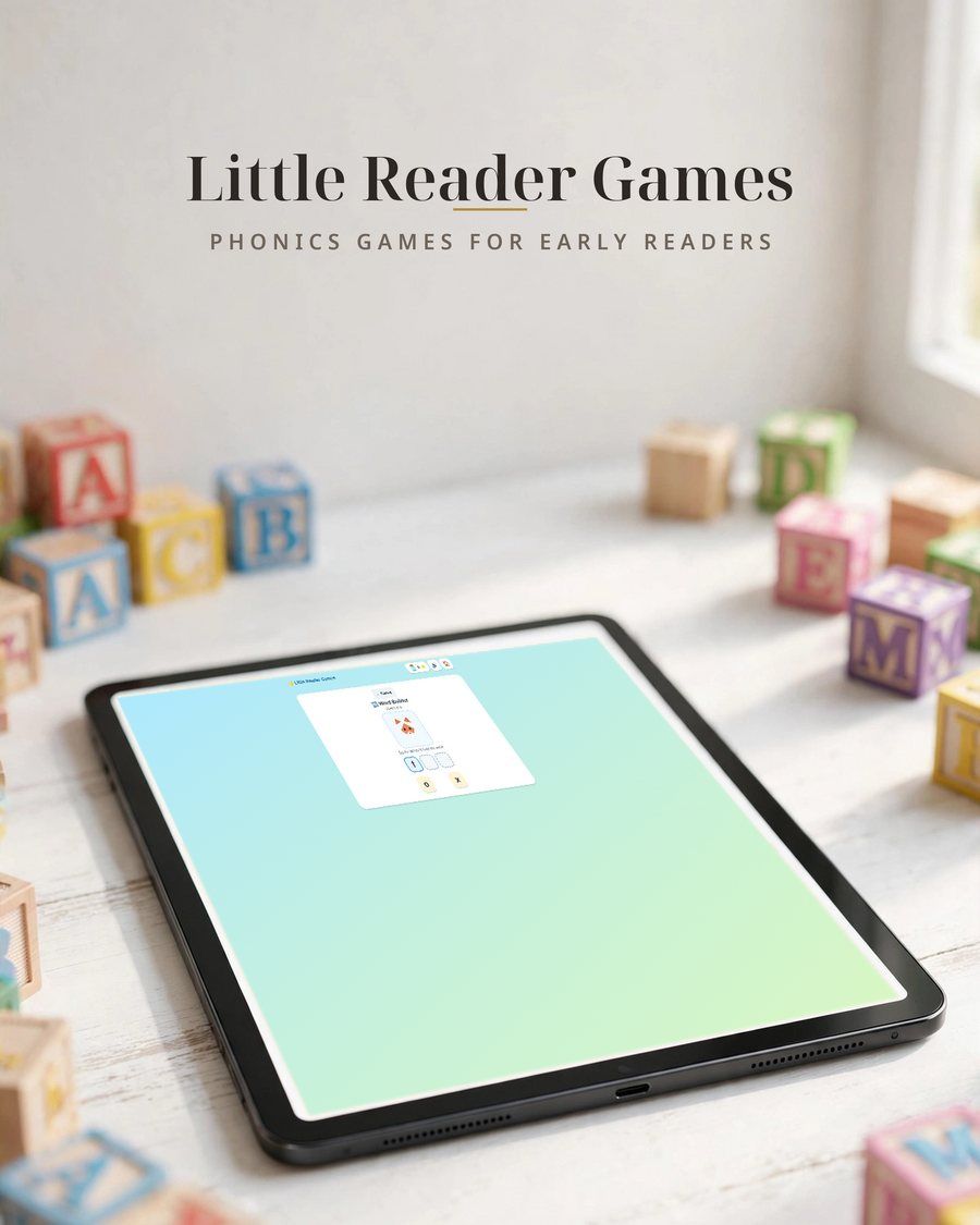 Phonics Games for Kids, Interactive Reading App Ages 4-7, Sight Words & CVC Word Builder Learning Games, Digital Download
